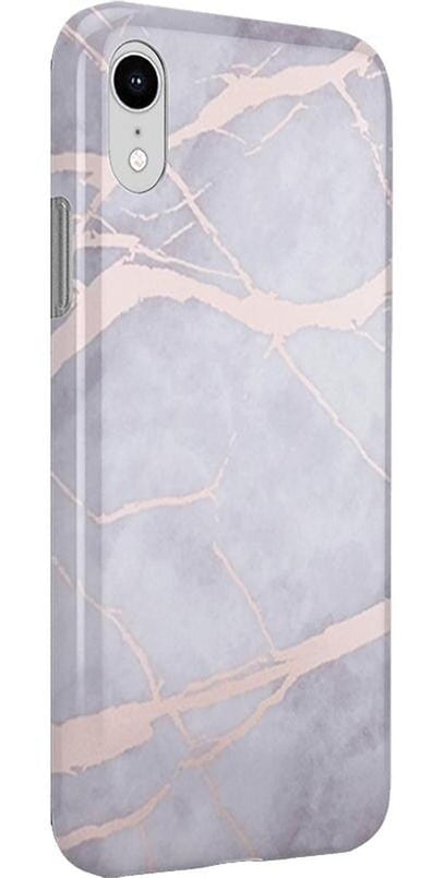 Touch of Lavender | Lavender Gray & Rose Gold Marble Case iPhone Case get.casely 