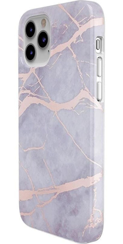 Touch of Lavender | Lavender Gray & Rose Gold Marble Case iPhone Case get.casely 