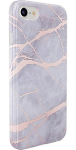 Touch of Lavender | Lavender Gray & Rose Gold Marble Case iPhone Case get.casely 