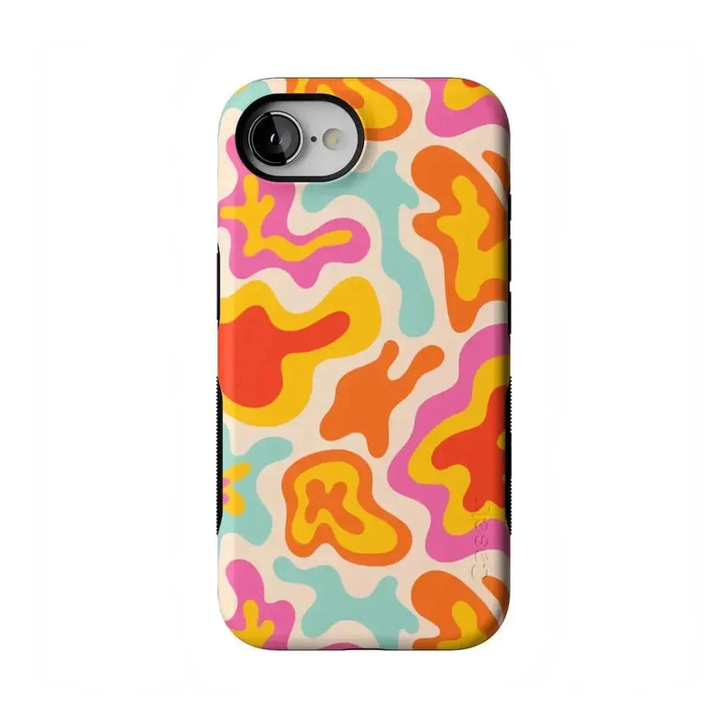 Tropical Color Splash | Abstract Retro Case iPhone Case get.casely Bold Flex + MagSafe® iPhone 16e 