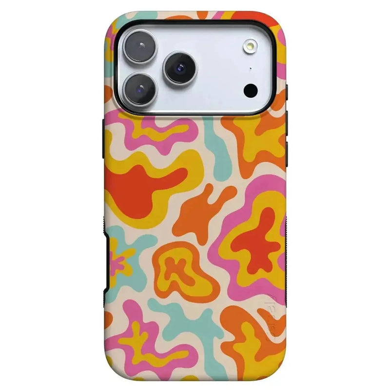 Tropical Color Splash | Abstract Retro Case iPhone Case get.casely Bold Flex + MagSafe® iPhone 17 Pro Max 