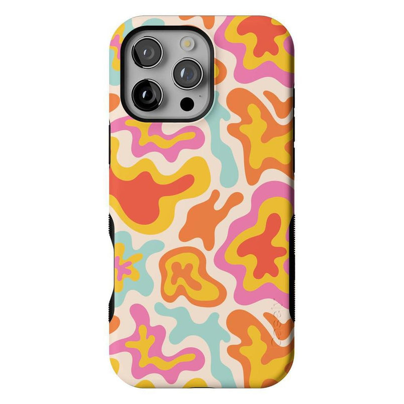 Tropical Color Splash | Abstract Retro Case iPhone Case get.casely Bold + MagSafe® iPhone 16 Pro