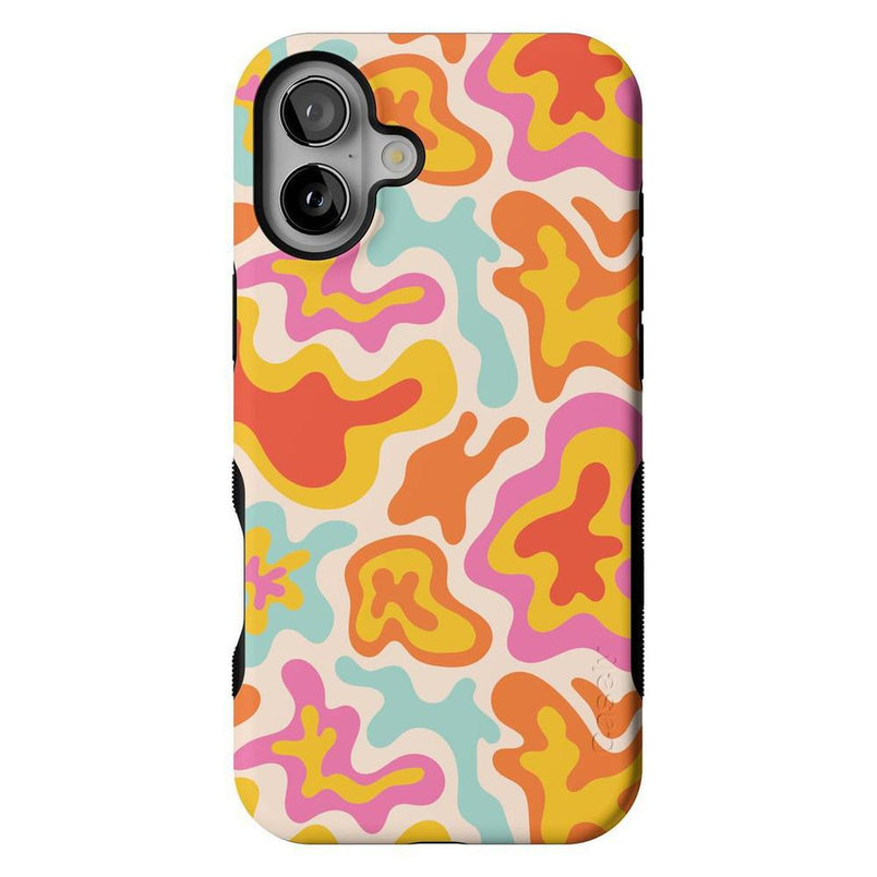 Tropical Color Splash | Abstract Retro Case iPhone Case get.casely Bold + MagSafe® iPhone 16