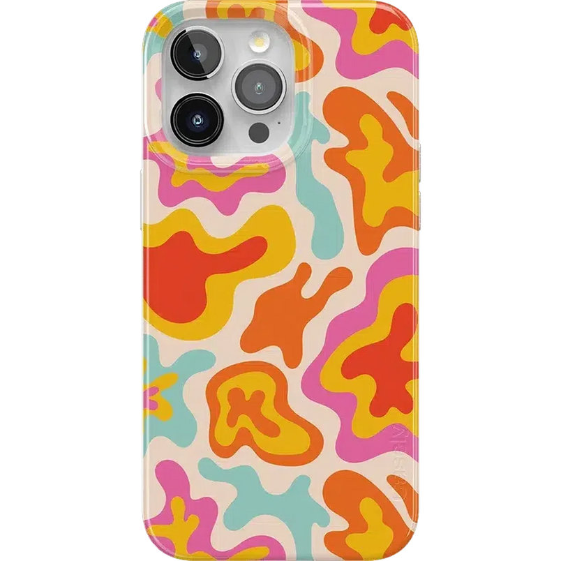 Tropical Color Splash | Abstract Retro Case iPhone Case get.casely Classic + MagSafe® iPhone 15 Pro