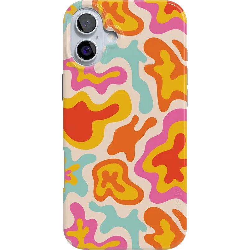 Tropical Color Splash | Abstract Retro Case iPhone Case get.casely Classic + MagSafe® iPhone 16 Plus
