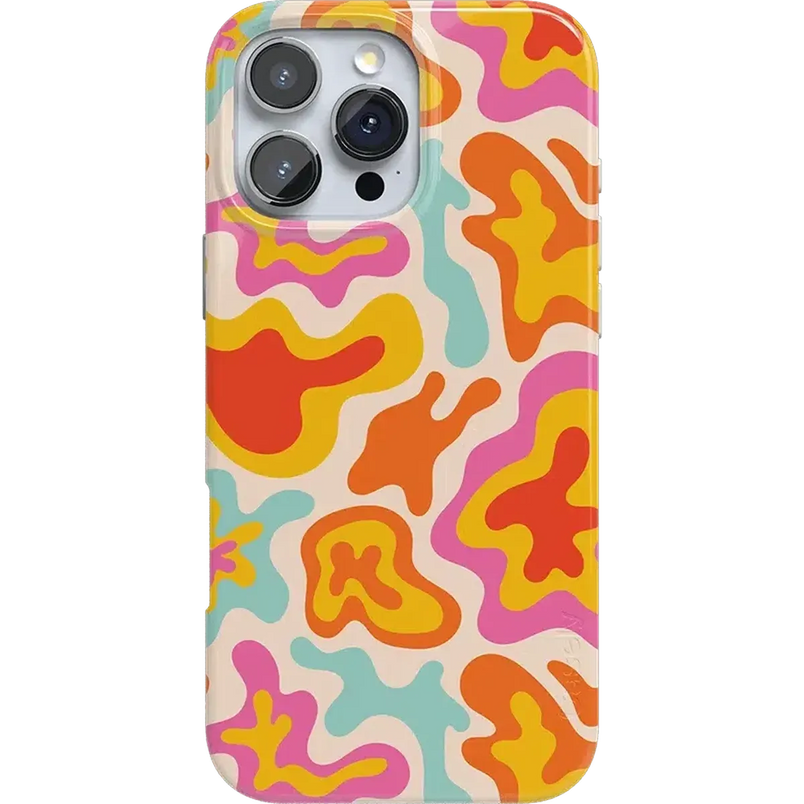Tropical Color Splash | Abstract Retro Case iPhone Case get.casely Classic + MagSafe® iPhone 16 Pro Max
