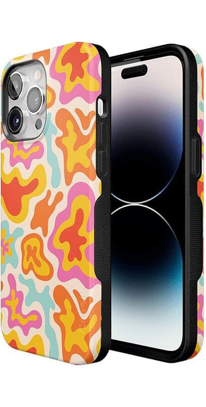 Tropical Color Splash | Abstract Retro Case iPhone Case get.casely 