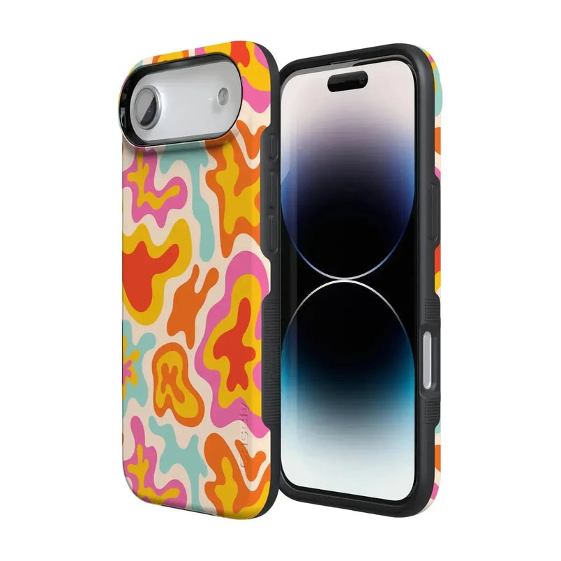 Tropical Color Splash | Abstract Retro Case iPhone Case get.casely 
