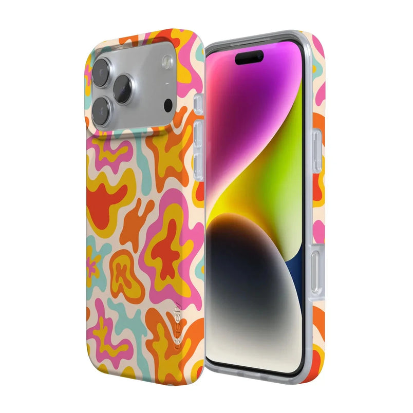 Tropical Color Splash | Abstract Retro Case iPhone Case get.casely 