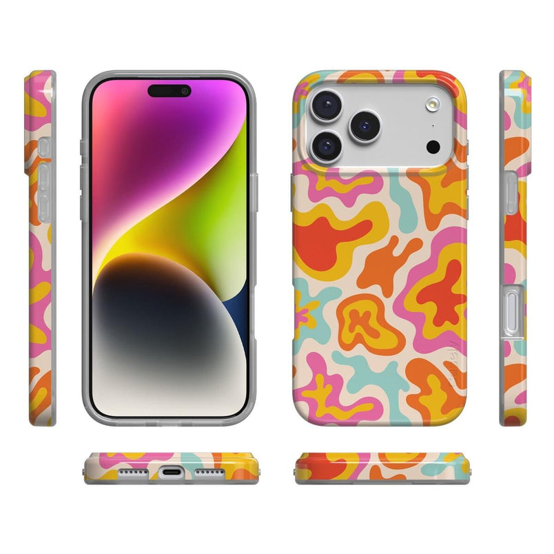 Tropical Color Splash | Abstract Retro Case iPhone Case get.casely 