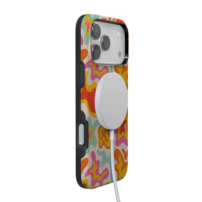 Tropical Color Splash | Abstract Retro Case iPhone Case get.casely 