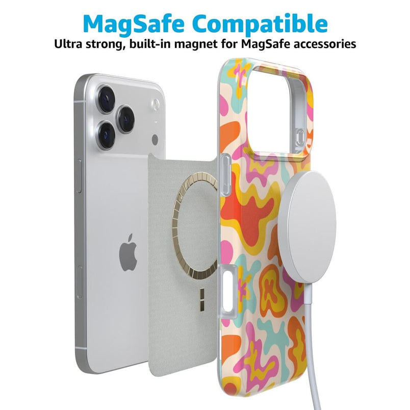 Tropical Color Splash | Abstract Retro Case iPhone Case get.casely 