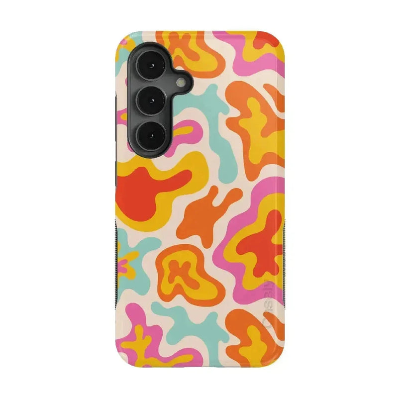 Tropical Color Splash | Abstract Retro Samsung Case Samsung Case Casetry Bold Flex + MagSafe® Galaxy S25 