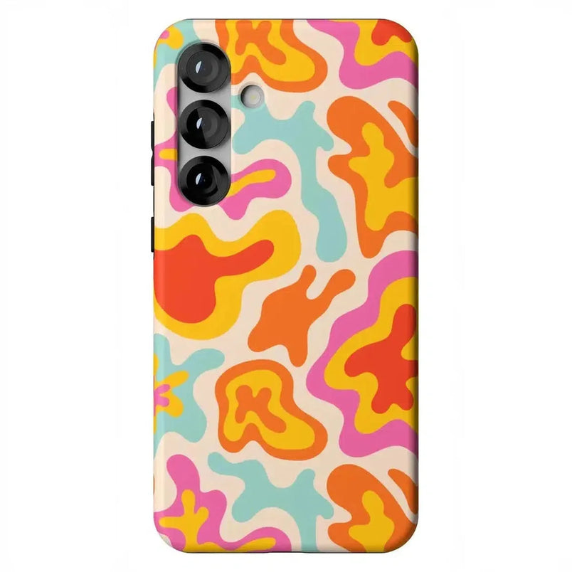 Tropical Color Splash | Abstract Retro Samsung Case Samsung Case Casetry Essential + MagSafe® Galaxy S25 Plus 