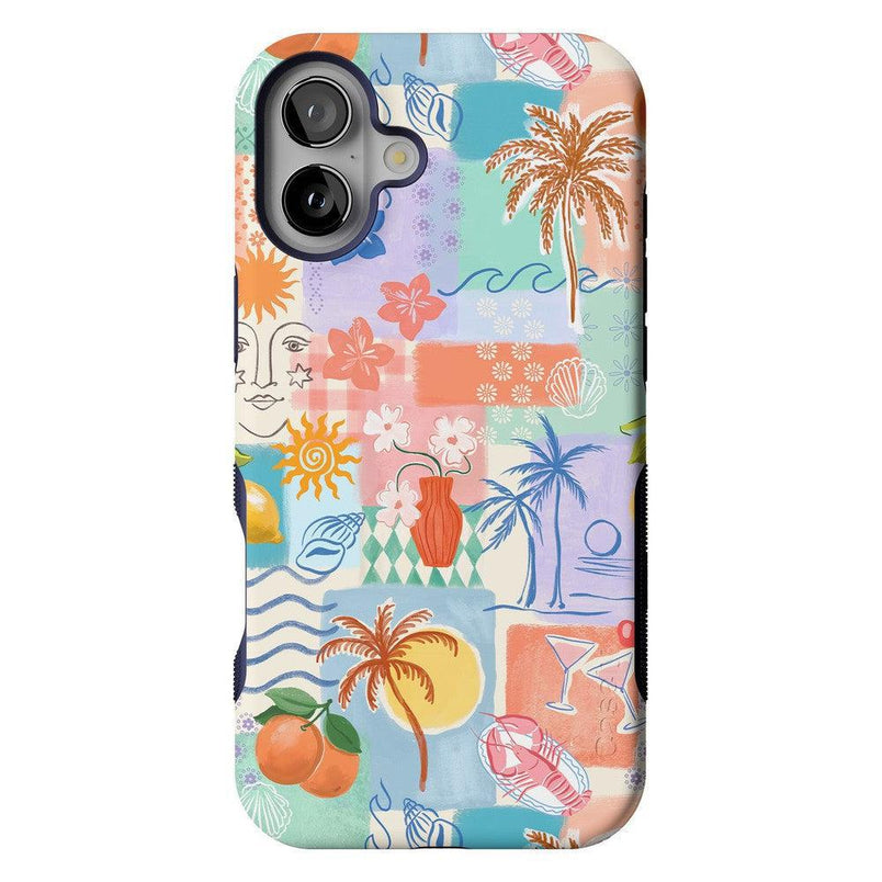 Tropical Heat | Beachy Collage Case iPhone Case get.casely Bold + MagSafe® iPhone 16 