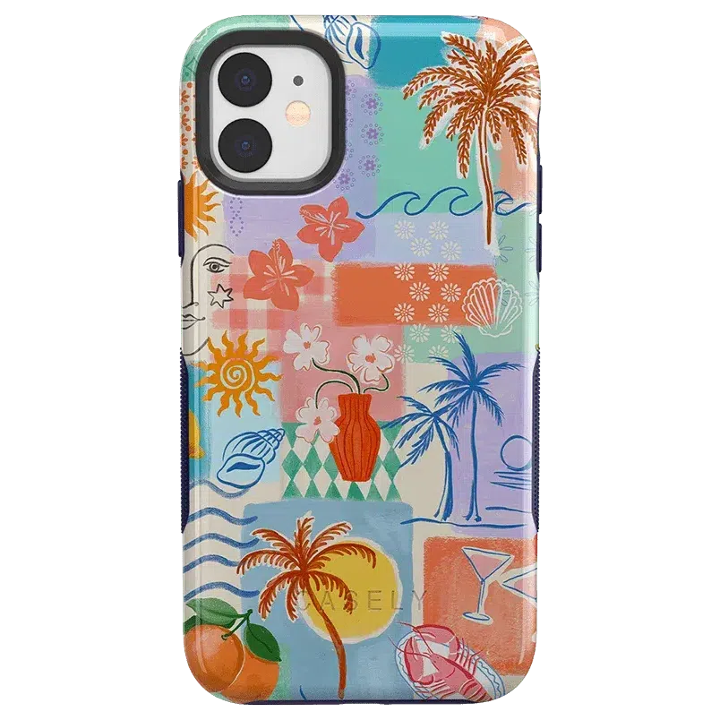 Tropical Heat | Beachy Collage Case iPhone Case get.casely 