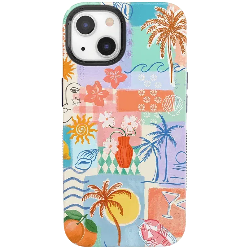 Tropical Heat | Beachy Collage Case iPhone Case get.casely 