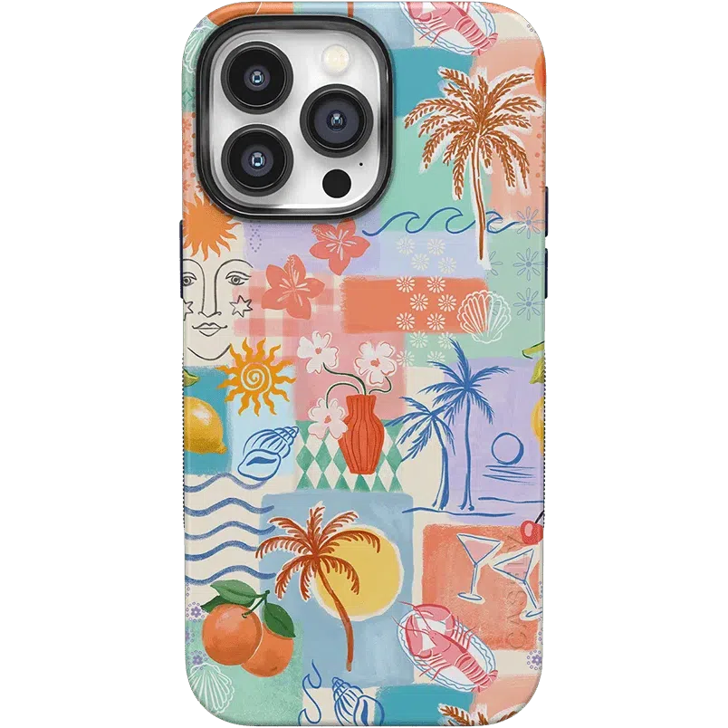 Tropical Heat | Beachy Collage Case iPhone Case get.casely 