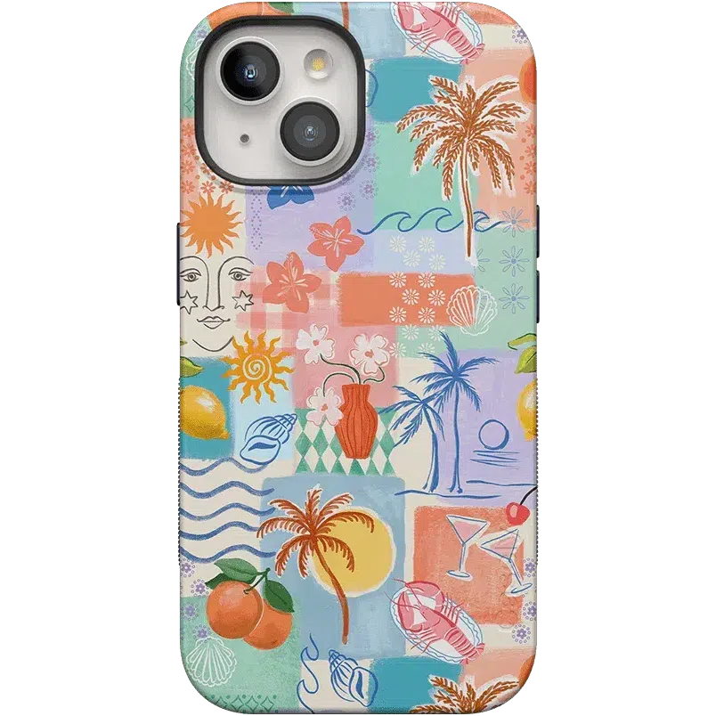 Tropical Heat | Beachy Collage Case iPhone Case get.casely 