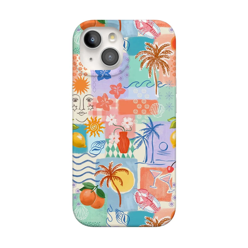 Tropical Heat | Beachy Collage Case iPhone Case get.casely Classic + MagSafe® iPhone 15 