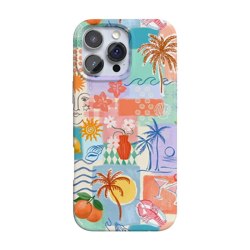 Tropical Heat | Beachy Collage Case iPhone Case get.casely Classic + MagSafe® iPhone 16 Pro Max 
