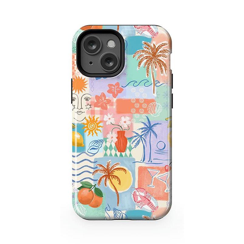 Tropical Heat | Beachy Collage Case iPhone Case get.casely Essential + MagSafe® iPhone 13 Mini