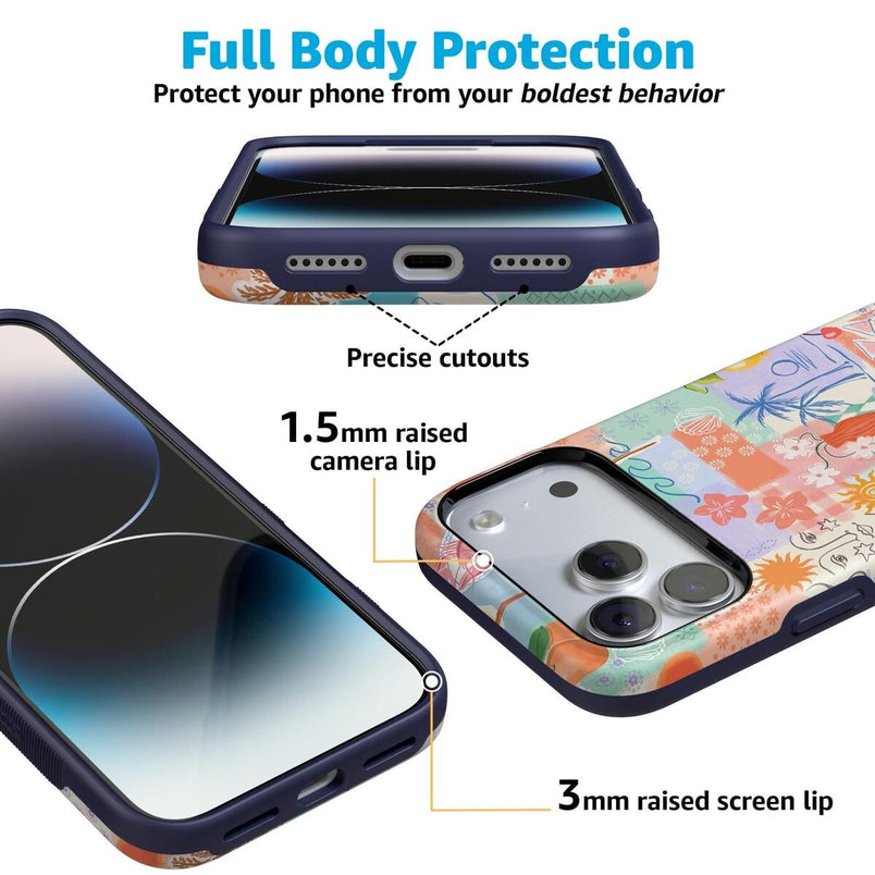 Tropical Heat | Beachy Collage Case iPhone Case get.casely 
