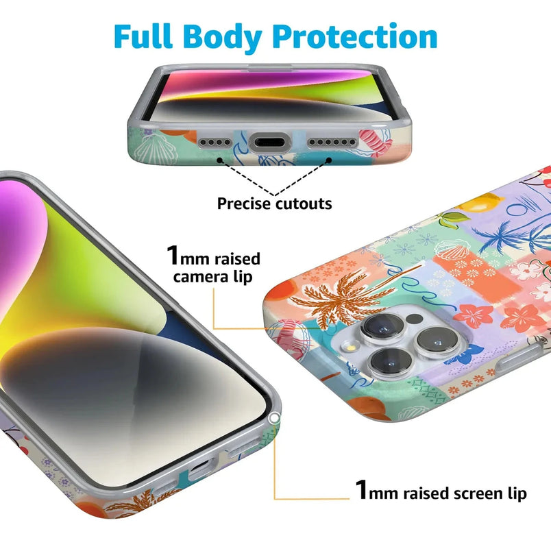 Tropical Heat | Beachy Collage Case iPhone Case get.casely 