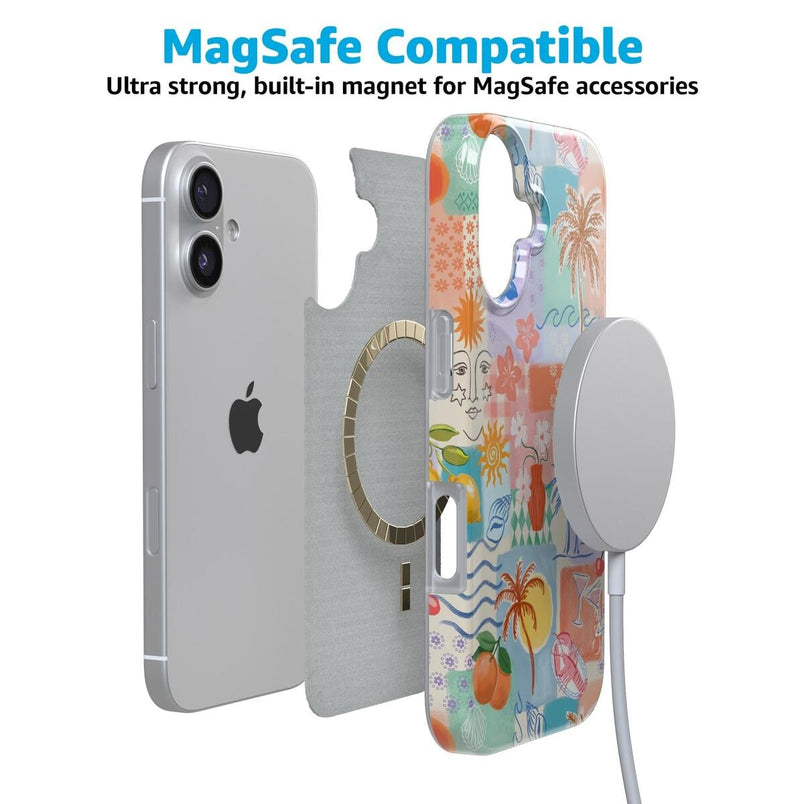 Tropical Heat | Beachy Collage Case iPhone Case get.casely 