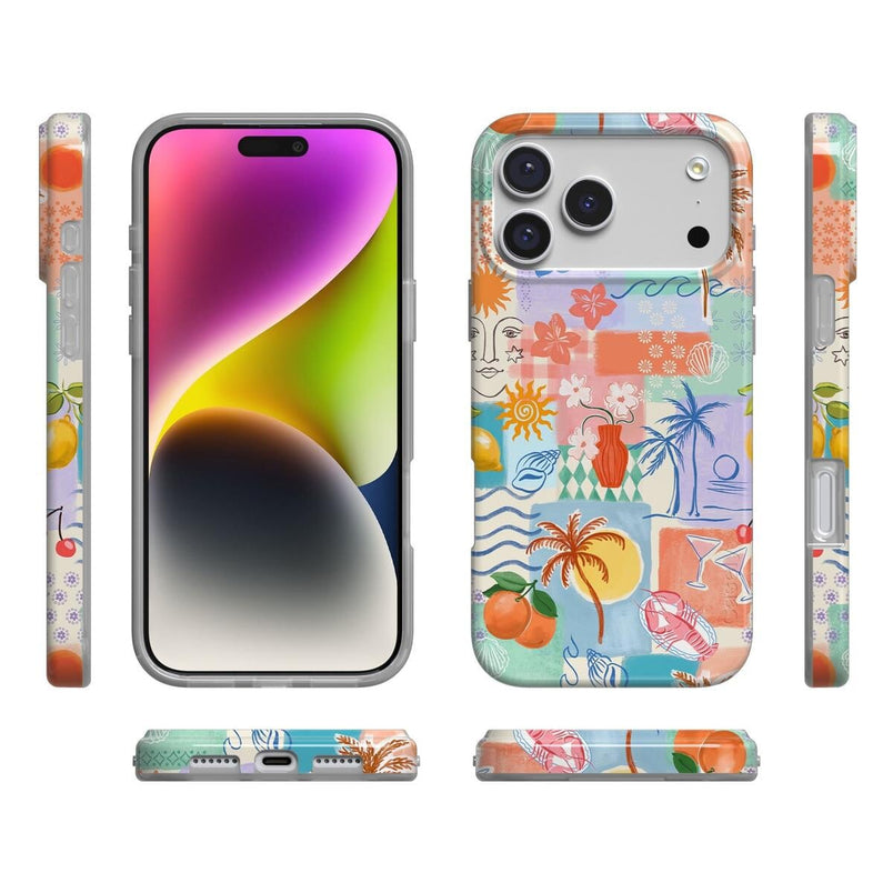 Tropical Heat | Beachy Collage Case iPhone Case get.casely 