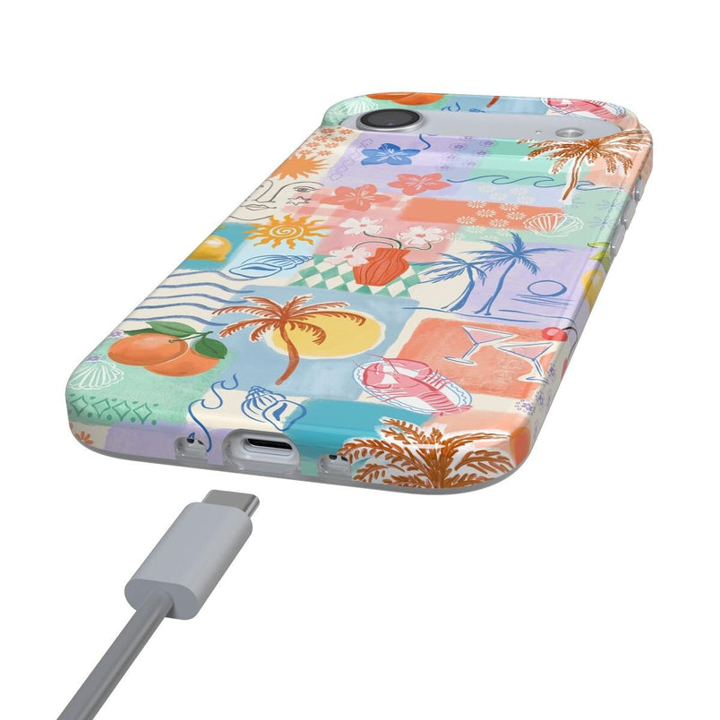 Tropical Heat | Beachy Collage Case iPhone Case get.casely 