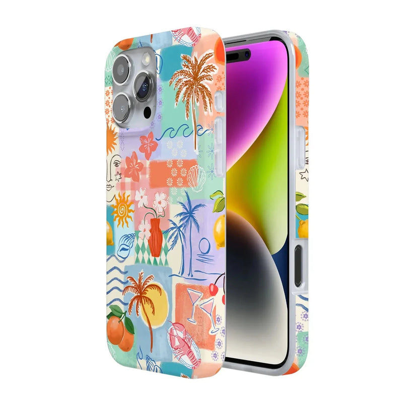 Tropical Heat | Beachy Collage Case iPhone Case get.casely 