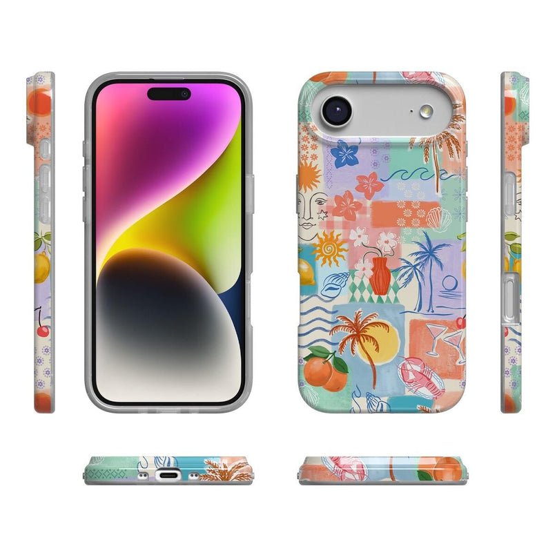 Tropical Heat | Beachy Collage Case iPhone Case get.casely 