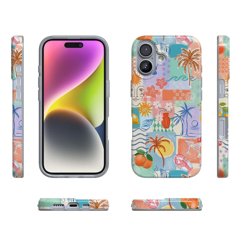 Tropical Heat | Beachy Collage Case iPhone Case get.casely 