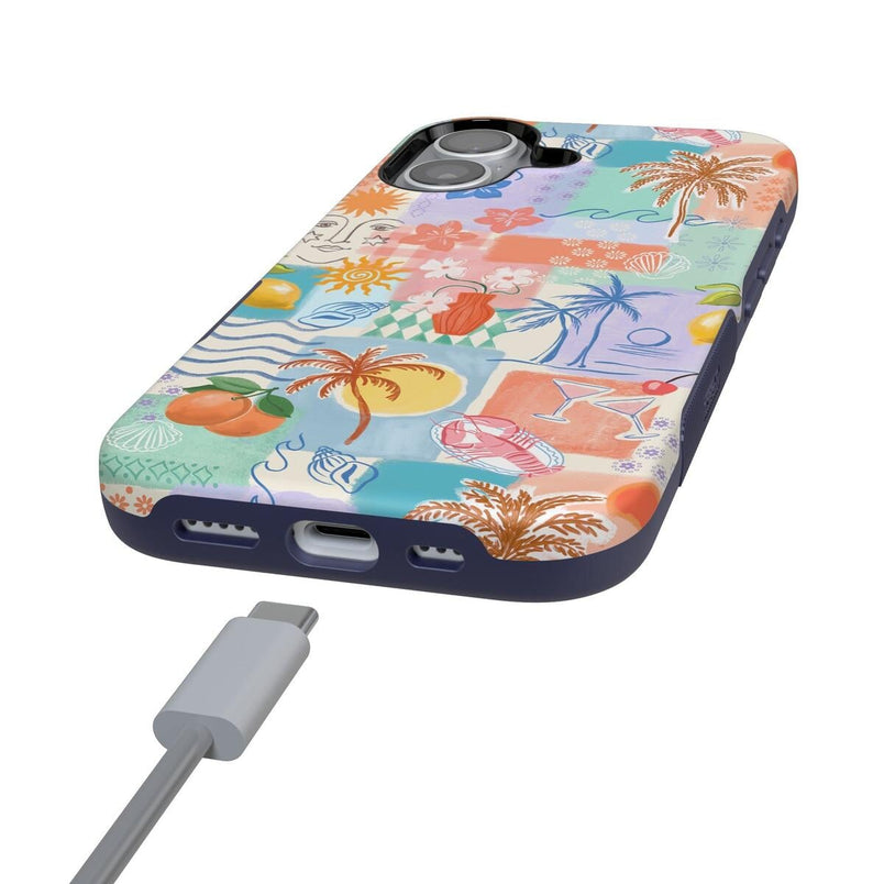 Tropical Heat | Beachy Collage Case iPhone Case get.casely 