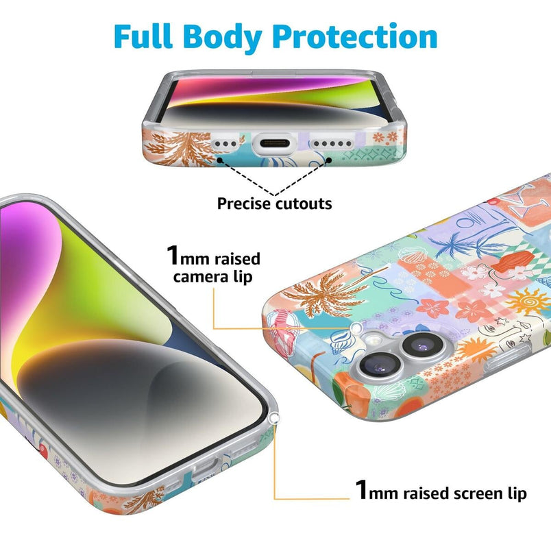 Tropical Heat | Beachy Collage Case iPhone Case get.casely 