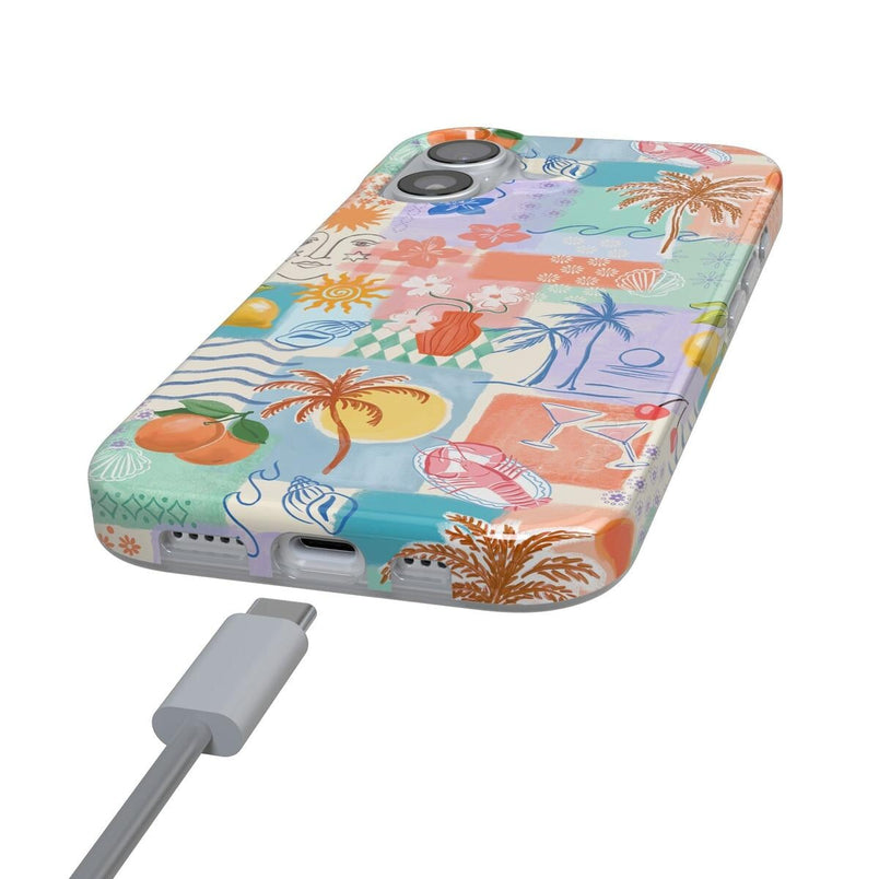 Tropical Heat | Beachy Collage Case iPhone Case get.casely 