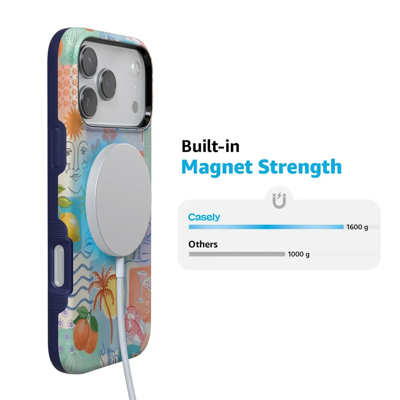Casely iPhone 17 Air Compatible with MagSafe Tropical Heat | Beachy Collage Case Classic + MagSafe Casely iPhone 17 Air Compatible with MagSafe Tropical Heat | Beachy Collage Case Classic + MagSafe