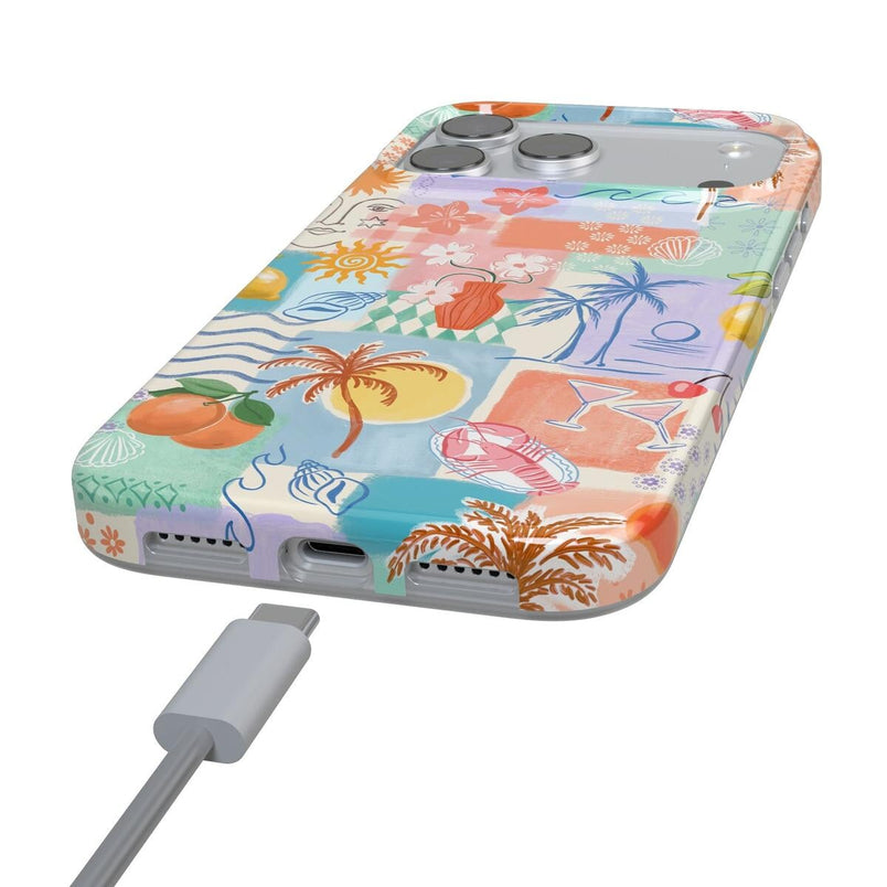 Tropical Heat | Beachy Collage Case iPhone Case get.casely 