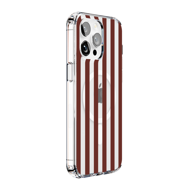 Sunday in Brooklyn | Burgundy Stripes Case