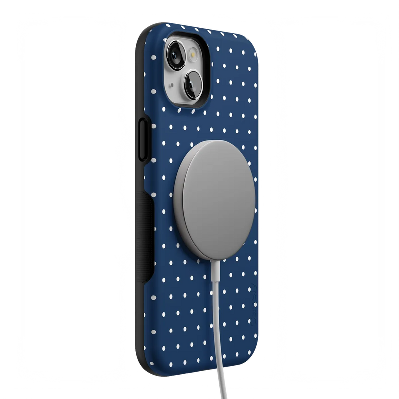 On the Dot | Navy Polka Dot Case