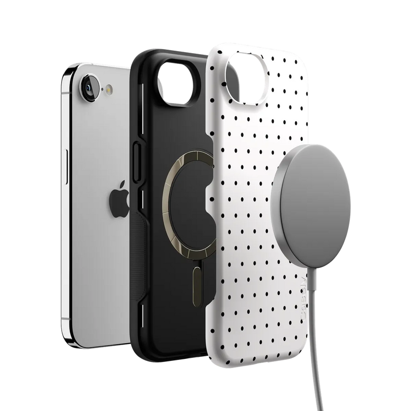 On the Dot | White Polka Dot Case