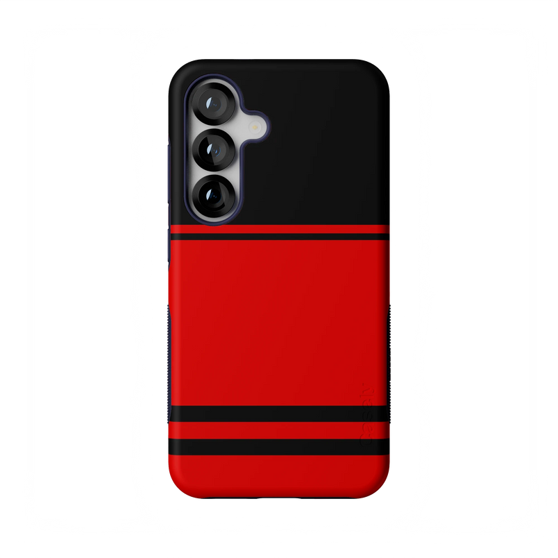 Go Canes | Black & Red Striped Case - Galaxy S25