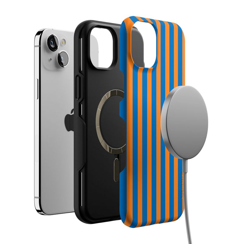 Go New York | Blue & Orange Stripes Case