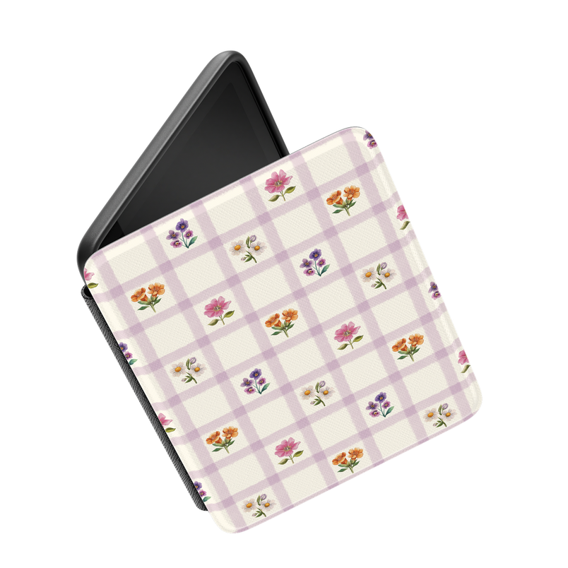 Meadow Check | Floral Gingham Kindle Case