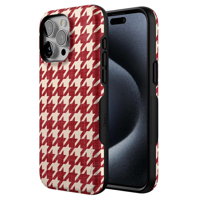 Scarlet Stitch | Red Houndstooth Case