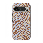 Untamed | Brown & Blue Zebra Case - Google Pixel 10 Pro XL