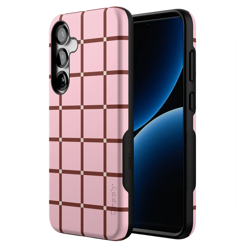 Uptown Gridlock | Pink Checkerboard Case