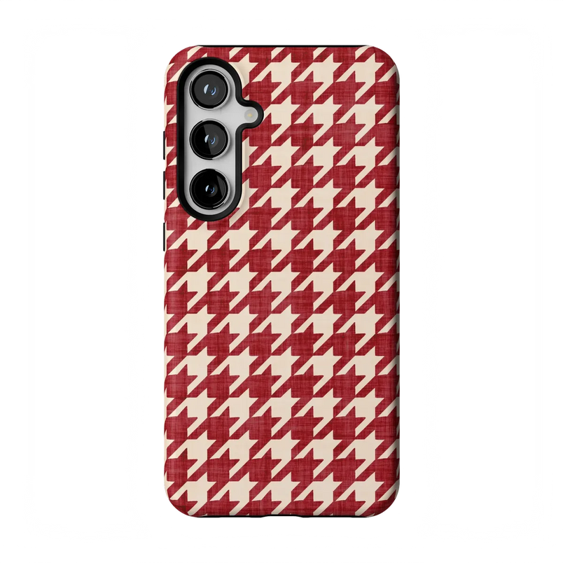 Scarlet Stitch | Red Houndstooth Case