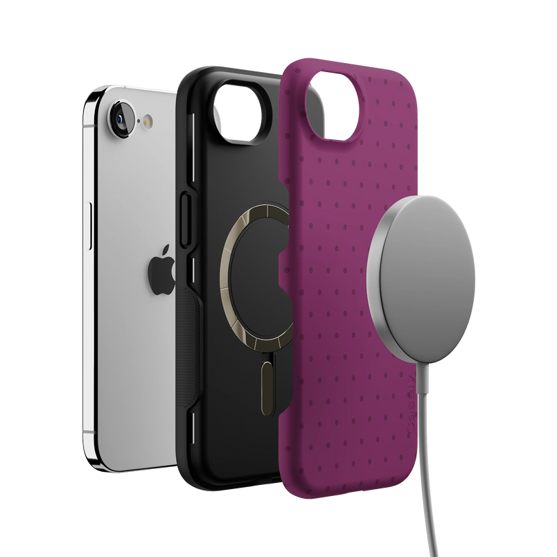 On the Dot | Plum Polka Dot Case